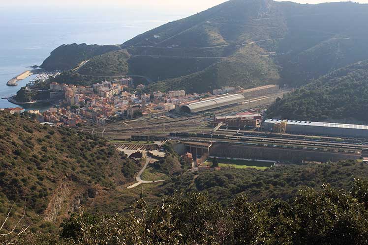 Vista de la estación de Portbou