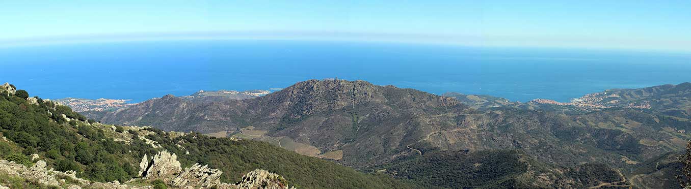 Panoràmica de Collioure, Port Vendres, Torre Madeloc i Banyuls